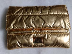 Carolina herrera Metallic Gold Padded Clutch 💕♥️