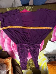 Burgundy Lace Babydoll Nightgown