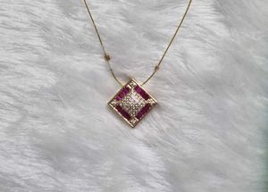 Delicate White stone Pendant Necklace