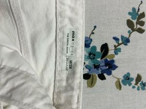White Straight Leg Jeans