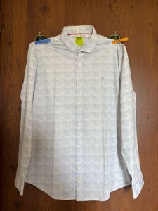 Men's White  Full Sleeve Shirt