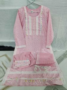 Pretty Pink Kurta Set with Dupatta