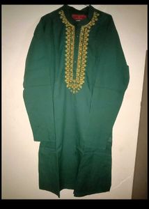 Men Turquoise Blue Kurta