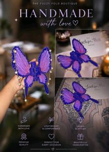 🦋 Handmade Butterfly Pipe Cleaner Hair Clutcher |