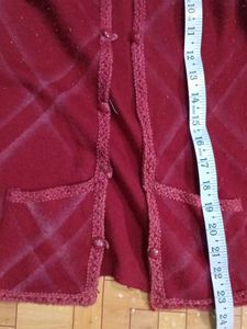 Maroon Knit Cardigan