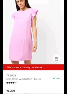 Pink Ruffled Sleeve Dress