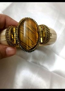 BROWN AGATE Boho Gemstone Bangle