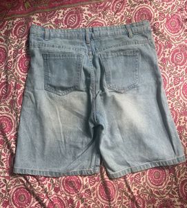 blue denim shorts