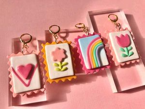 Postage Stamp Clay Charms🌷 (1 Pc)