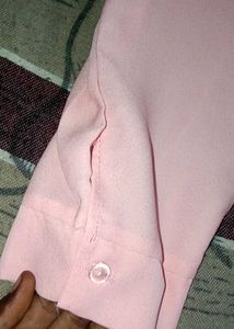 Chic Pink Button-Up Blouse