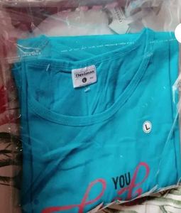Cute Blue Graphic T-Shirt Top
