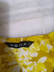 Vibrant Yellow Floral Kurta pant dupta set