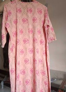 Pretty Pink Floral Print Kurta