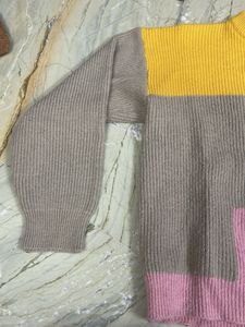 Color Block Knit Sweater