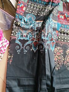Printed unstitched dress Material