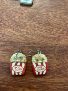 Whimsical Popcorn &amp; Toast Earrings