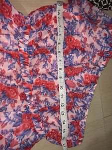Floral One-Shoulder Ruffle Dress