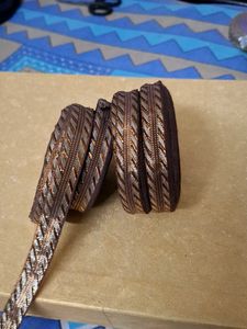 combo of 4 Decorative Brown &amp; Gold Trim Ribbon