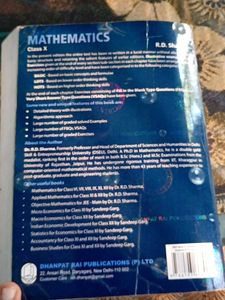 Mathematics for Class X by R.D. Sharma