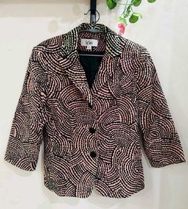 Stylish Pink & Black Blazer