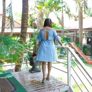 Cotton Off-Shoulder Summer Dress