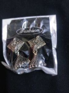 Oxidized Silver Jhumka Earrings