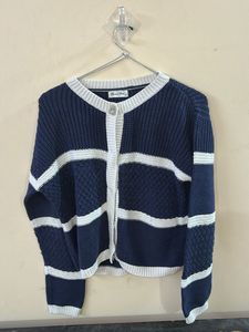 Nautical Stripe Knit Cardigan