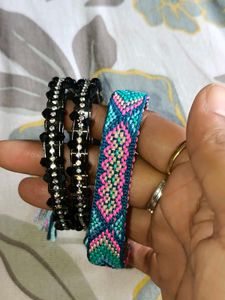 Set Of 2 Bangles & Bohemian Bracelet