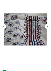 Elegant White Kurta Set with Floral Print