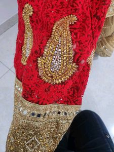 Stunning Red &amp; Gold Lehenga Choli