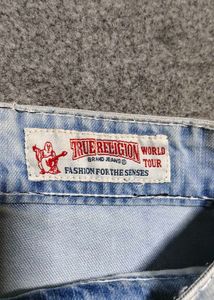 True Religion Light Wash Denim Shorts