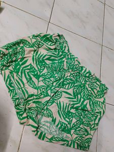 Leaf Print Shorts