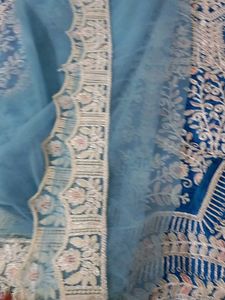 Elegant Blue Embroidered Lehenga Choli