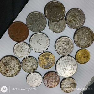 15 Rare vintage foreign coins.