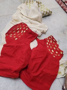 Sober Saree With Stiched Blouse