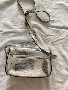 Silver Snake Crossbody Bag