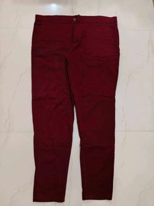 Maroon Chinos - Men's Trousers
