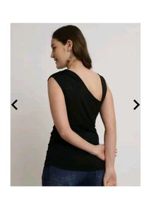 SHEIN Black One-Shoulder Ruched Top