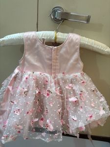 Pink Baby Girl Dress with Flowers