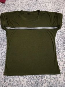 Casual Olive Green Tshirt