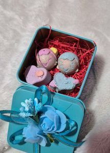 Decorative Blue Gift Box with cute miniature