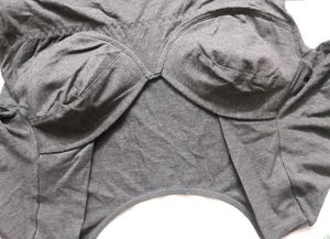 NOW Grey Deep Nack Top⚫️