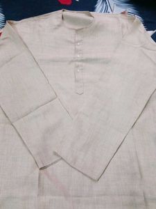 Men's Beige Kurta Set