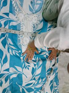 💗Embroidered Kurta Set - Blue &amp; Pink💗