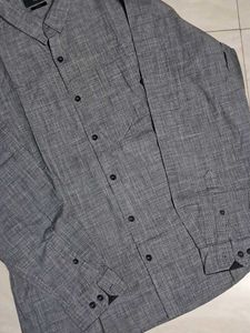 Gray Long Sleeve Button-Down Shirt