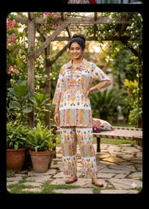 Bohemian Print Kurta Set