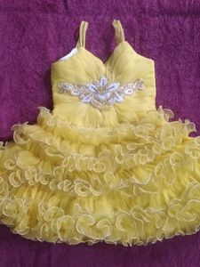 Beautiful Yellow Ruffled Dress