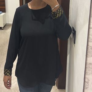 boutique stiched classy black top/kurti