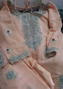 light peach coloure suit