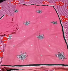 party wear saree with blouse